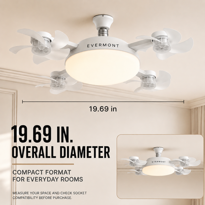 Evermont- 2-in-1 Whisper Breeze Ceiling Fan Light