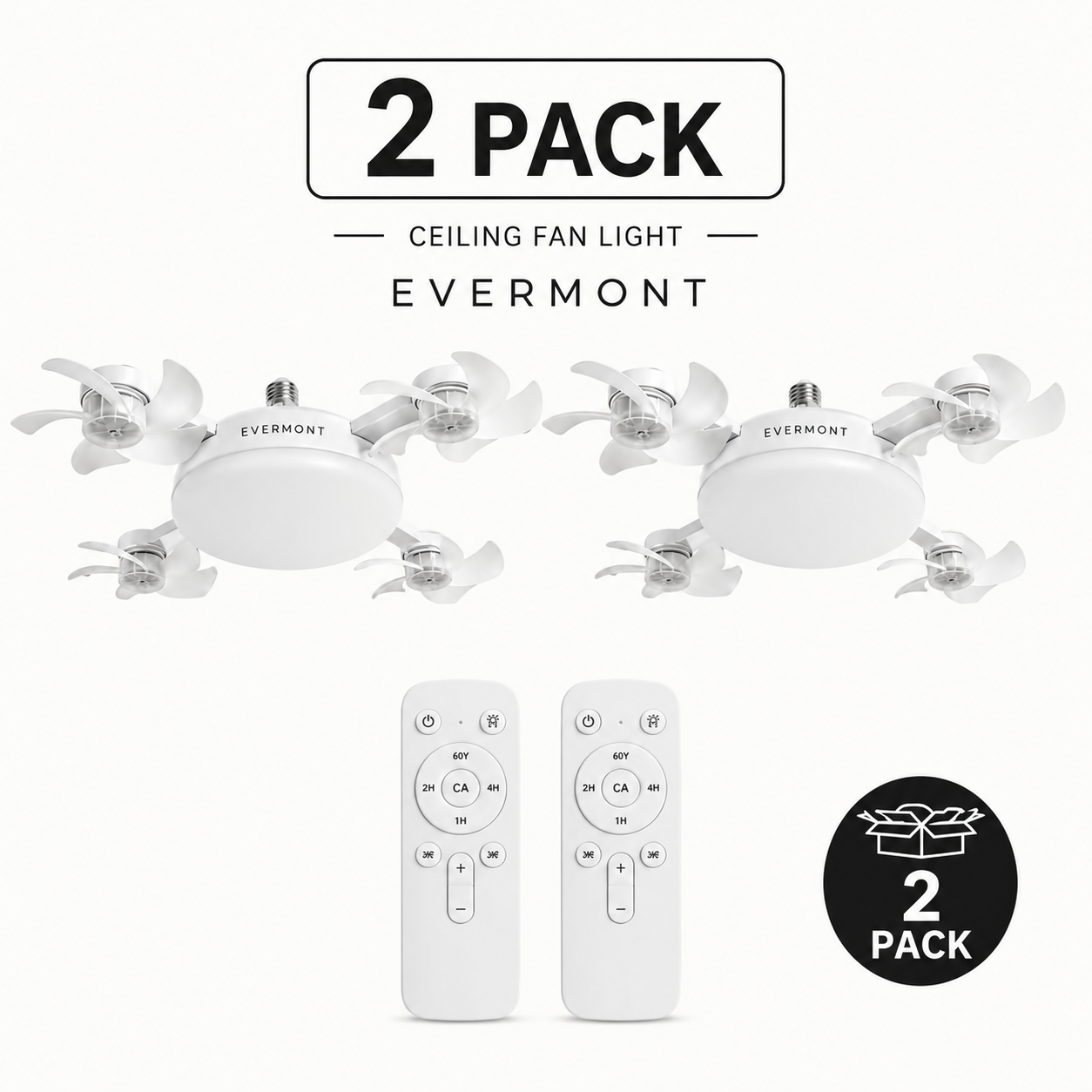 Evermont- 2-in-1 Whisper Breeze Ceiling Fan Light