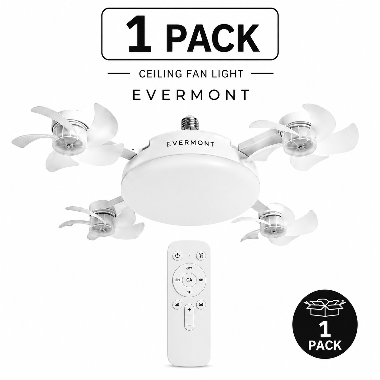 Evermont- 2-in-1 Whisper Breeze Ceiling Fan Light