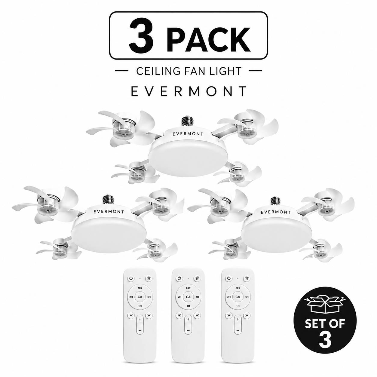 Evermont- 2-in-1 Whisper Breeze Ceiling Fan Light