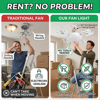 Evermont- 2-in-1 Whisper Breeze Ceiling Fan Light